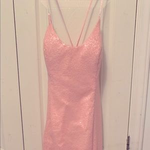 Light pink prom dress